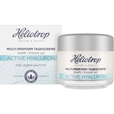 Image of HELIOTROP Naturkosmetik, Active Hyaluronic MultiPerform Day Cream with Natural Acid Anti Ageing for Fresh and Noticeably Firmer Skin Complexion Vegan 50 ml