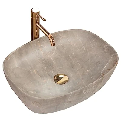 Image of REA U6647 Bathroom Sink Made of Ceramic Freja Beige U6647,