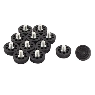Image of Sourcingmap Plastic Base Home Adjustable Leveling Foot Furniture Glide M8mm Thread Dia 12pcs