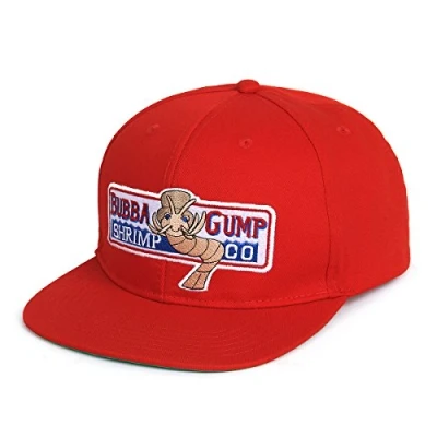 Image of Nofonda Forrest Gump Cap Bubba Shrimp Co Costume Snapback Hat Gift (Red)(Size: One Size)