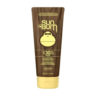 Image of Sun Bum Original SPF 30 Cream Lotion, Moisturizing Sunscreen with Vitamin E, Vegan and Reef Friendly, Broad Spectrum UVA/UVB Protection, 177ml