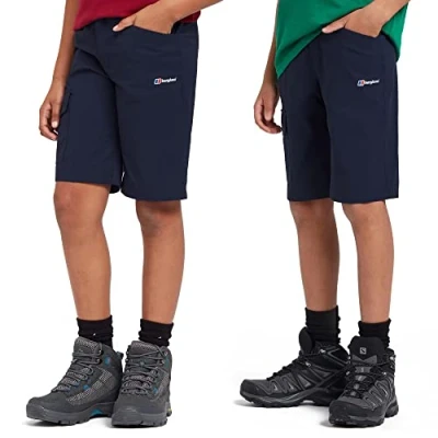 Image of Berghaus Navigator Woven Water Repellent Shorts Junior, Kids Shorts, Children&#039;s Walking Outdoors, Walking, Trekking and Hiking Clothing, Navy, Age 14 15