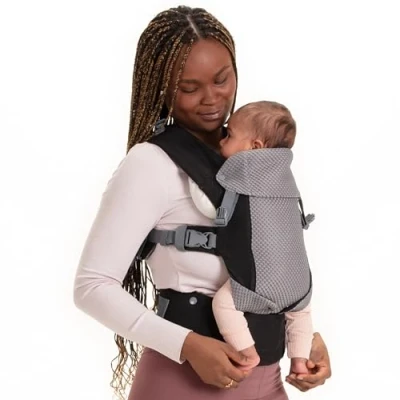 Image of Beco Gemini Cool Baby Carrier Newborn to Toddler Body Carrier, Backpack, Front with Adjustable Seat, Ergonomic Holder 7 35lbs (Cool Black)