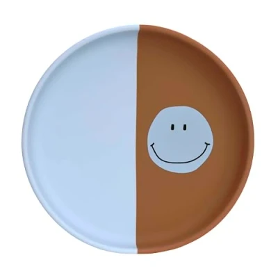 Image of LÄSSIG Baby Silicone Children&#039;s Plate Happy Rascals Smile