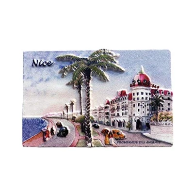 Image of 3D Nice Hautes Alpes France Refrigerator Magnet Tourist Travel Souvenirs Handmade Resin Craft,Nice Fridge Collection Gift Magnetic Stickers Home Kitchen Decoration