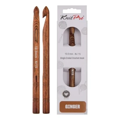 Image of KnitPro Crochet Hook, Wood, Assorted, 10mm