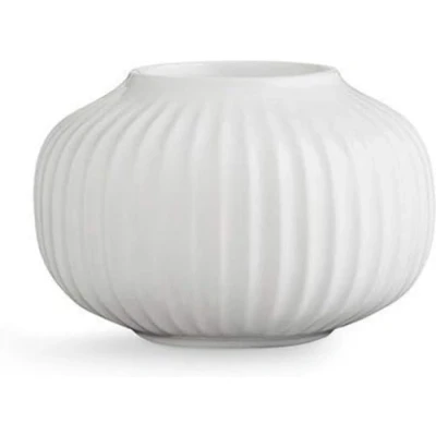 Image of Kähler Hammershøi Tea Light Holder Diameter 10 cm Danish Design Handmade White