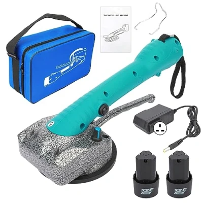 Image of Tile Vibration Leveling Machine, Battery Tiler Vibrator Tool with 5 Adjustable Speed &amp; Suction Cup Lock Design 45kg Adsorption Capacity
