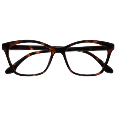 Image of OPULIZE KAT Reading Glasses Cat Eye Frame Shiny Brown Tortoiseshell Men &amp; Women Spring Hinges R59 2 +2.00