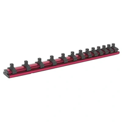 Image of Sealey Premier Socket Retaining Rail Magnetic 1/4&quot;Sq Drive 13 Clips