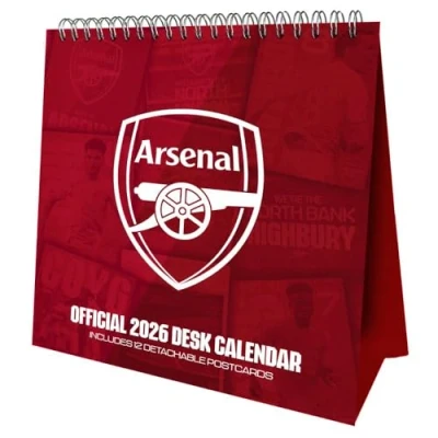 Image of Arsenal FC, Postcard Easel Desk Calendar 2026