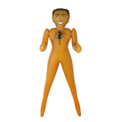 Image of Henbrandt Inflatable Black Man 150cm Blow Up Male Doll Adults Hen Do Bachelorette Party Decorations Photo Booth Props Fake Boyfriend Novelty Bridal Joke Gift for Women