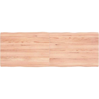 Image of vidaXL Table Top Light Brown 140x50x(2 4)cm Treated Solid Wood Live Edge