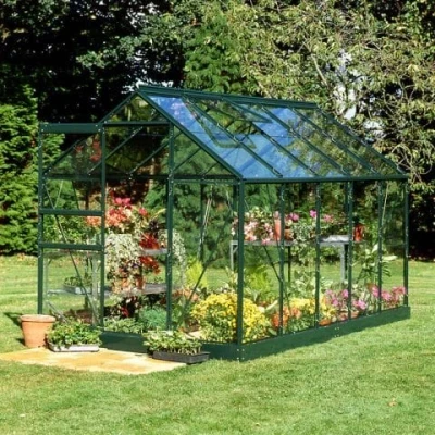 Image of 6&#039;4 x 10&#039;6 Green Frame Halls Popular 106 Greenhouse (1.93 3.19m)