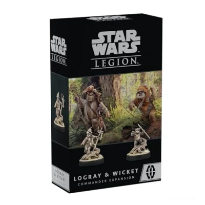 Image of Atomic Mass Games Star Wars Legion: Logray &amp; Wicket Commander Expansion Miniatures Game Ages 14+ 2 Players 90 Minutes Playing Time