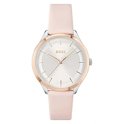 Image of BOSS Analogue Quartz Watch for Women with Blush Leather Strap 1502643