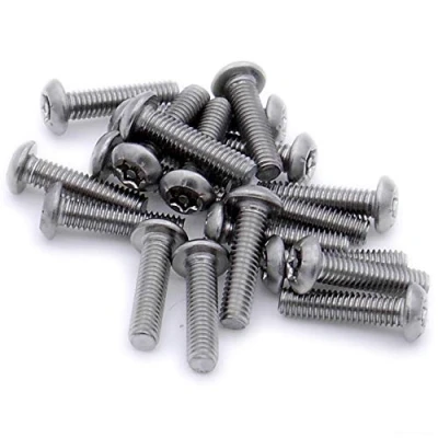 Image of M3 (3mm x 8mm) TX Security Socket Button Machine Screw (Bolt) Stainless Steel (A2) (Pack of 20)