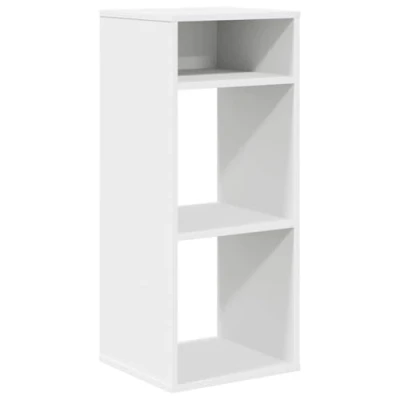 Image of vidaXL book cabinet/bookshelf white engineered wood 34x31x80 cm versatile freestanding storage/display unit for office, living room, bedroom