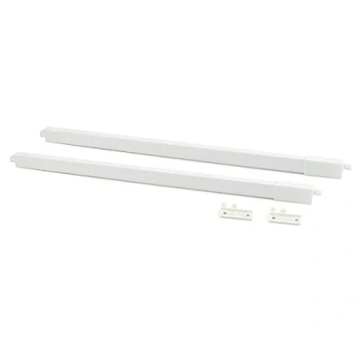 Image of Emuca Set of Square lateral rods for White Metal Drawer, L 450mm