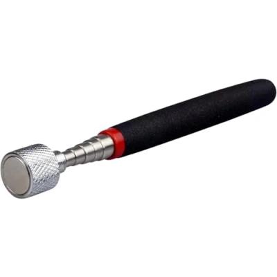 Image of SE 30 inch Telescoping Magnetic Pick Up Tool, Extendable Wand Pickup Tool for Mechanics, Household, Office &amp; Industry, Stainless Steel, Black Handle