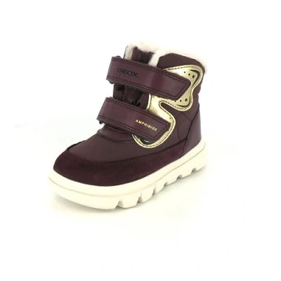 Image of Geox Boy&#039;s Willaboom Girl B A Ankle Boot, Prune Platinum, 8.5 UK Child