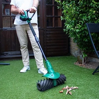 Image of Freshnewlooks Eckman Artificial Grass Cordless Power brush Lawn Sweeper Lightweight Powerful