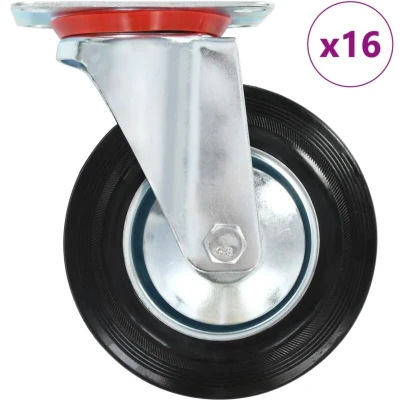 Image of vidaXL 16 pcs Swivel Casters 160 mm