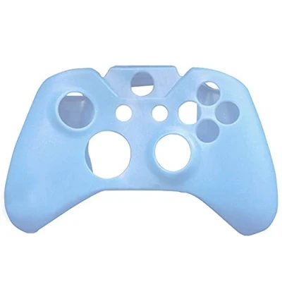 Image of OSTENT Soft Protector Silicone Skin Case Cover Pouch Compatible for Microsoft Xbox One Controller Color Light Blue