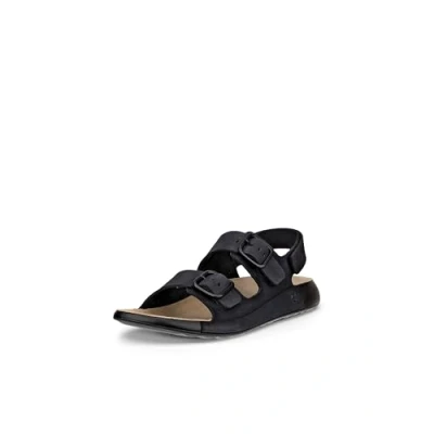 Image of ECCO Women&#039;s Cozmo Three Band Buckle Sandal, Black Nubuck, 7/7. 5 UK