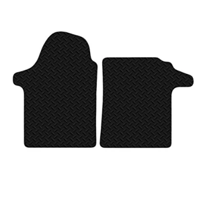 Image of Carsio Car Mats For Mercedes Vito 2015 Onwards 3mm 2pc Set Tailored Fit Rubber Floor Mat Complete Accessory Black Custom Fitted Anti Slip Backing, Heavy Duty &amp; Waterproof
