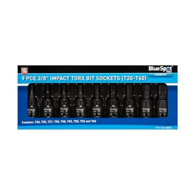 Image of Blue Spot Tools 9 PCE 3/8&quot; Impact Torx Bits (T20 T60)
