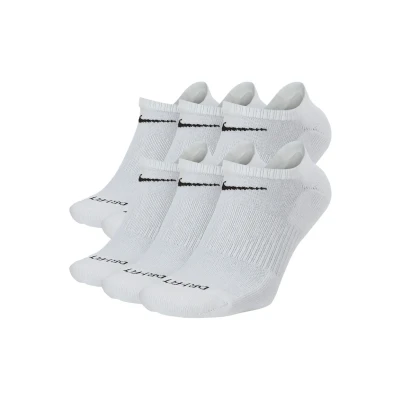 Image of Nike Performance Everyday PLUS CUSH Unisex 6 PACK Sports socks, Size: 2 5, White/black