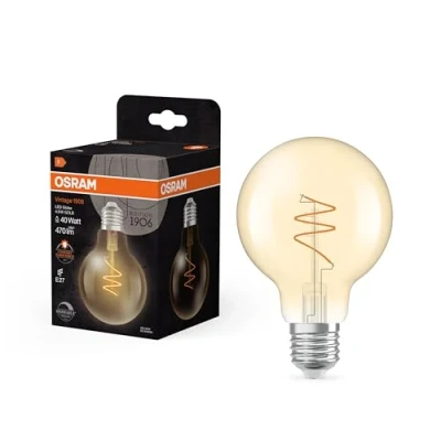 Image of OSRAM LED Vintage G80 E27 4,9W 922 Spiral Filament gold dimmable