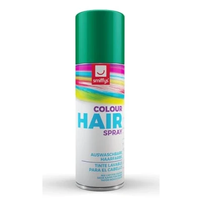 Image of Smiffys Hair Colour Spray, Green 125ml, Cosmetics and Disguises Fancy Dress, Spray Dress Up &amp; Disguises.