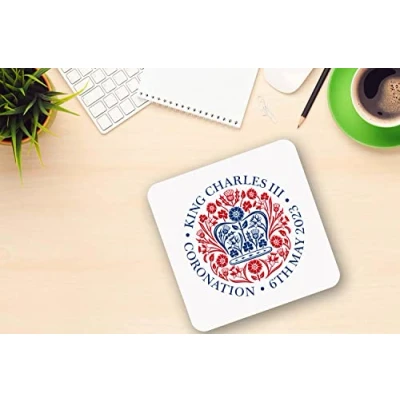 Image of King Charles III Mug And Coaster New Coronation Memory Souvenir Royal Gift