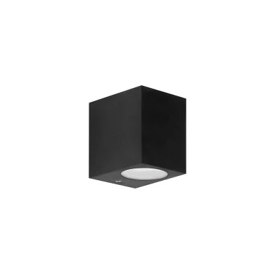 Image of Forlight Lighting Kubo One Emission Outdoor Wall Fixture Downlight Black IP44 GU10 7W