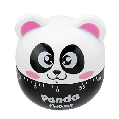Image of Kitchen Timer, Manual Mechanical Timer Cute Animal Shape Cooking Counters Home Decor for Timing Tool(Pink)