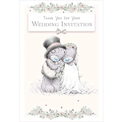 Image of Me To You Bear Wedding Thank Invitation Card