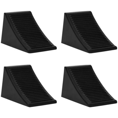 Image of vidaXL Wheel Chocks 4 pcs 16x9x9 cm Rubber