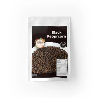 Image of Black Peppercorns 100% Natural Whole Pepper Perfect for Flavoring Your Dishes Non GMO Premium Quality 100g