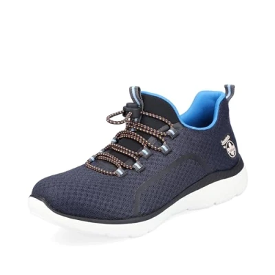 Image of Rieker Women&#039;s M5070 Sneaker, Blue, 3.5 UK