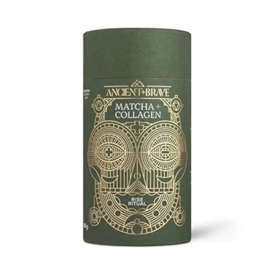 Image of Ancient + Brave Matcha Collagen 150g Tub Lion&#039;s Mane Mushroom Powder for Mental Clarity Hydrolysed Peptides Skin, Hair &amp; Nails Organic Tea, MCT Oil, Moringa Cinnamon