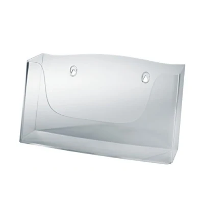 Image of SIGEL LH118 Wall Mounted Literature Holder, for A4 landscape, uv resistant acrylic, clear, 1 Piece