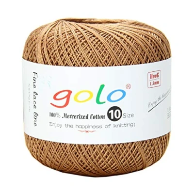 Image of golo Crochet Thread Size 10 Yarn for Hand Knitting (Bronze 615)