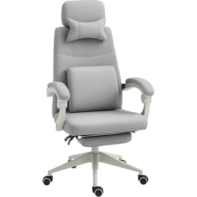 Image of Vinsetto Ergonomic Home Office Chair 360 Swivel with Footrest Height Adjustable Grey