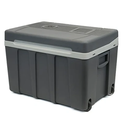 Image of Leisurewize 50 Litre Portable Electric Cool/Warm Box For Drinks and Food 12V DC / 240V AC Adapter Festival Camping Beach Travel Picnic BBQ Cooler (Dark Grey/Light Grey)