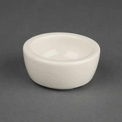 Image of Olympia Ivory Butter Pads 56mm Porcelain Dish Plates Restaurant 12pc