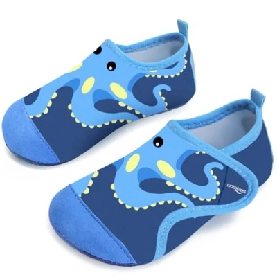 Image of Swim Water Shoes Boys Kids Toddlers Baby Beach Aqua Pool Swimming Socks River Sea Sand Footwear（Octopus Blue 30/31）