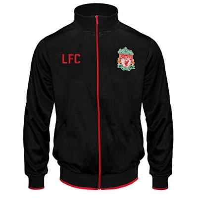 Image of Liverpool FC Official Gift Boys Retro Track Top Jacket Black 6 7 Years SB