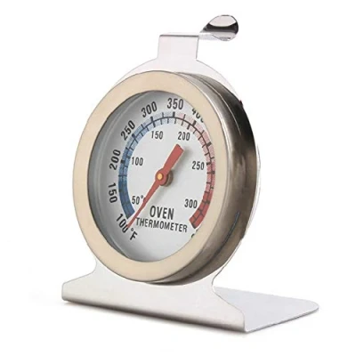 Image of GREENLANS Kitchen Craft Precision Oven Thermometer Stainless Steel Stand up Dial Temperature Gauge Food Meat Cooking Tool